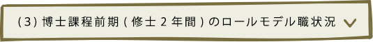 博士課程前期(修士2年間)のロールモデル職状況